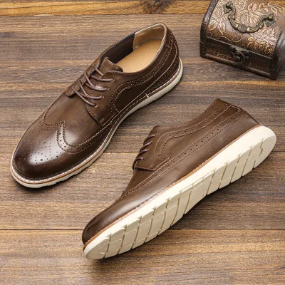 RETRO COMFORTABLE CASUAL LEATHER SHOES GB-D526