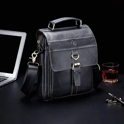 RETRO  GENUINE LEATHER BUSINESS PORTABLE BAG GB-BC0302