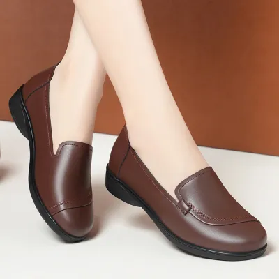 CASUAL FLAT BOTTOM LEATHER SHOE 8272Br