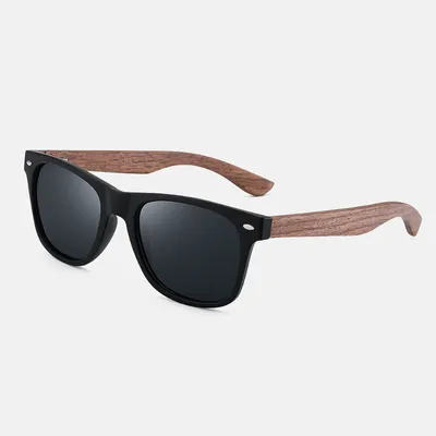 BAMBOO AND WOOD STUDS POLARIZED SUNGLASSES GB-8004