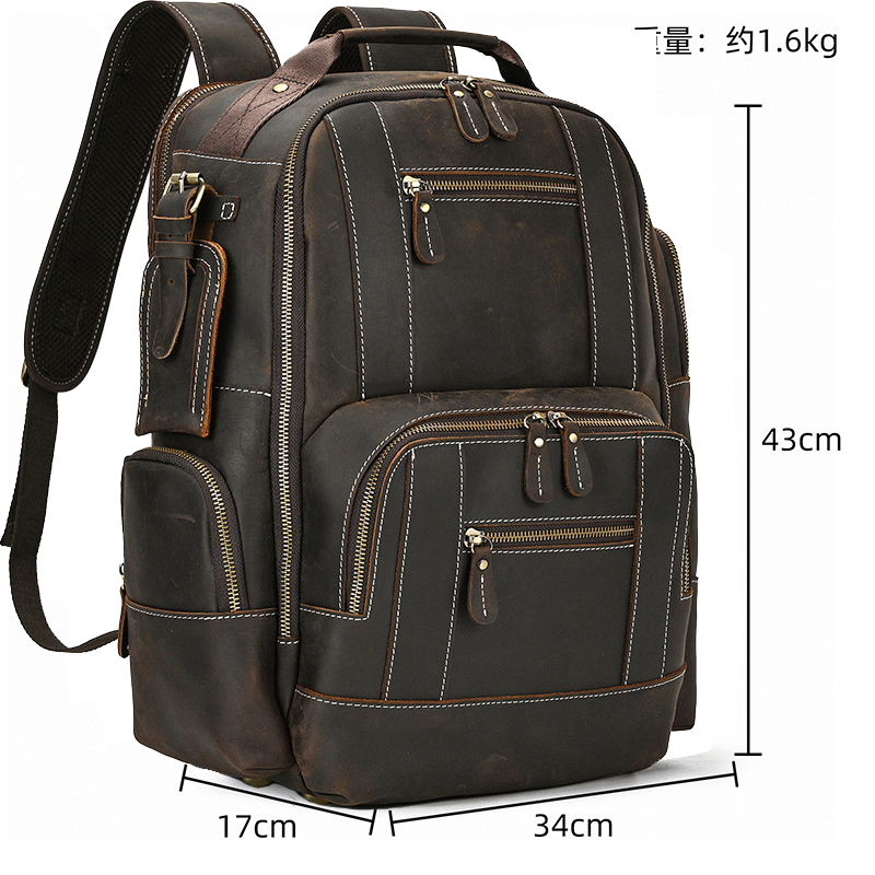 CRAZY HORSE GENUINE LEATHER BACKPACK GB-9517