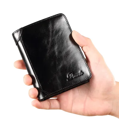 GENUINE LEATHER BIFOLD SHORT WALLET DB922B
