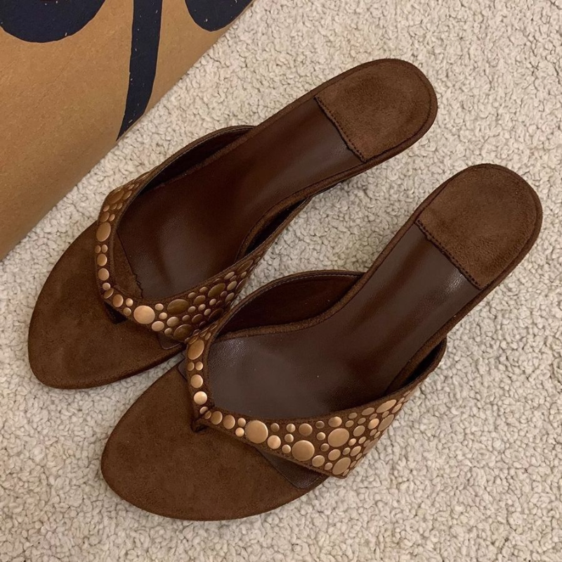 MOCHA KITTEN HEELS US1000-7Br