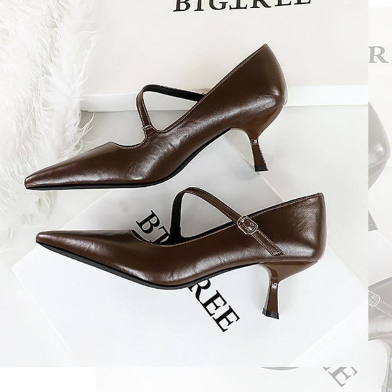 METAL POINTED TOE, BANQUET KITTEN HEELS US1018-134CLARET