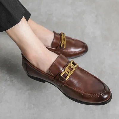 TRENDY PATENT BUSINESS LEATHER SHOE 0820BR