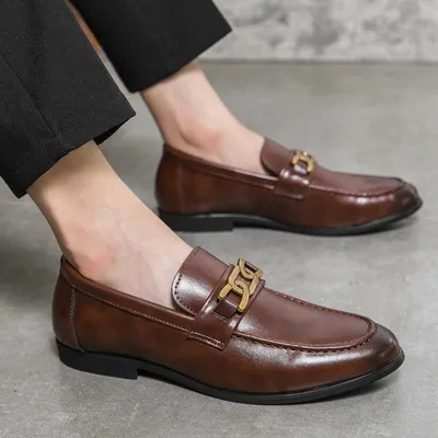 TRENDY PATENT BUSINESS LEATHER SHOE 0820BR