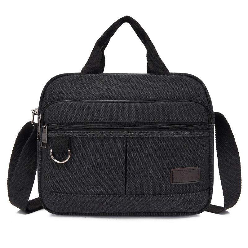 HORIZONTAL CANVAS SHOULDER BAG 0308B