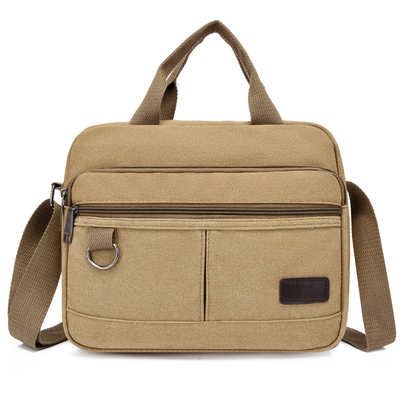 HORIZONTAL CANVAS SHOULDER BAG 0308Kh
