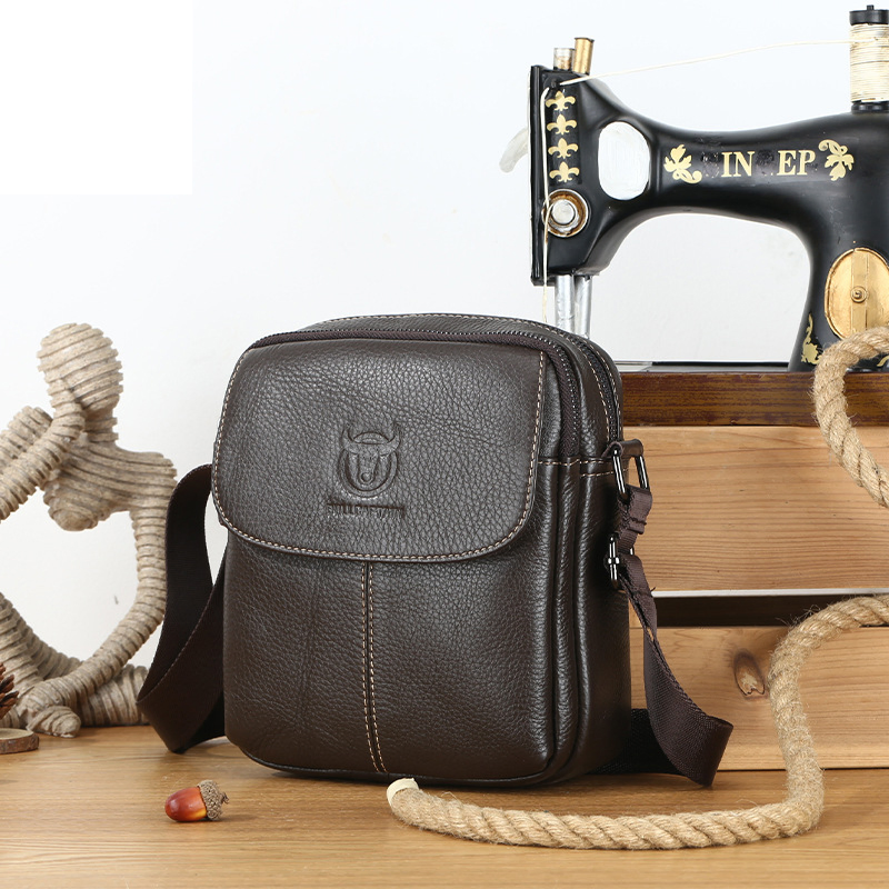 KOREAN STYLE GENUINE LEATHER  CROSSBODY BAG 0207Br
