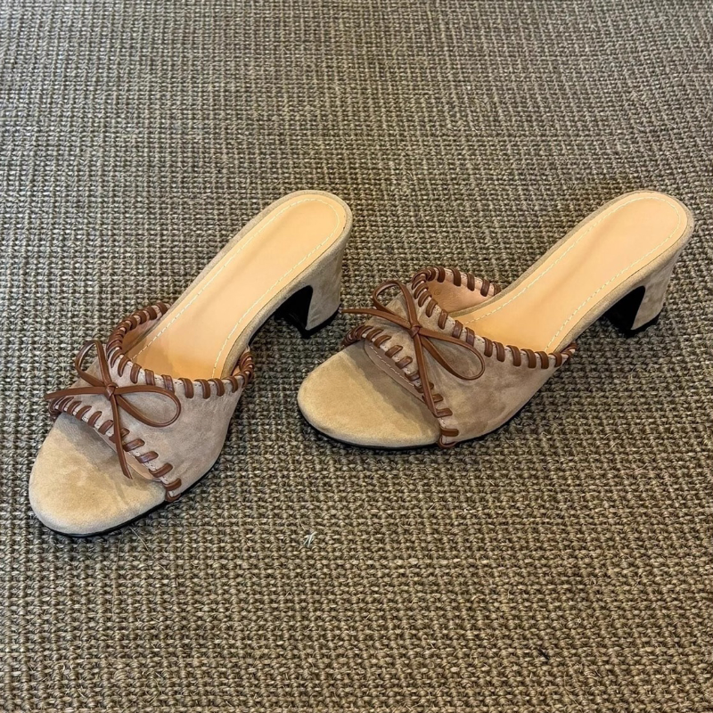 RETRO CHUNKY HEEL WOMEN SANDALS 0136Kh