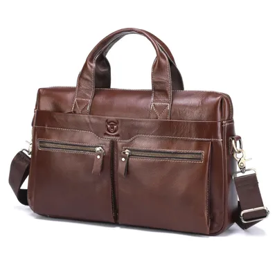 COWHIDE EXECUTIVE SHOULDER BAG GB-BC056