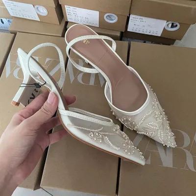 POINTED-TOE MESH EMBROIDERED HIGH-HEELED 0545W