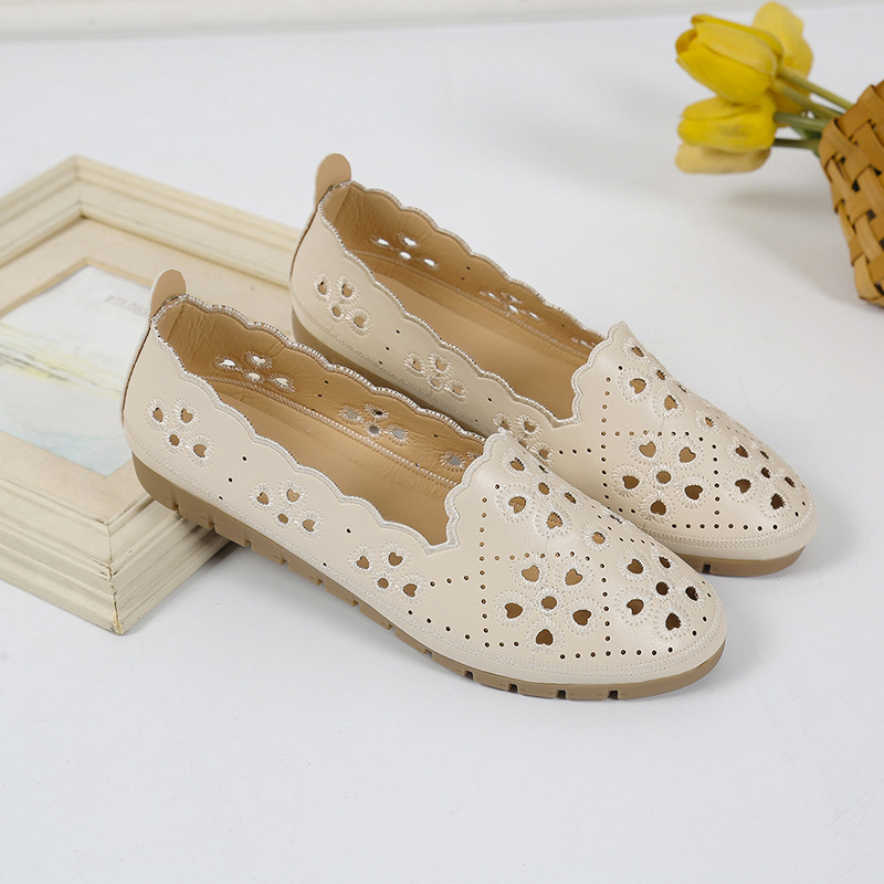  KOREAN STYLE CASUAL SHALLOW MOUTH LOAFERS US1000-77BEIGE