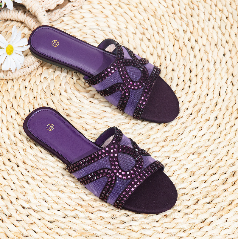 RHINESTONE MESH SLIDE US1000-163Pp