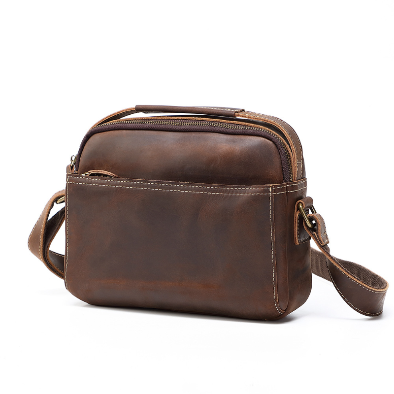 GENUINE LEATHER RETRO MESSENGER BAG YL214c