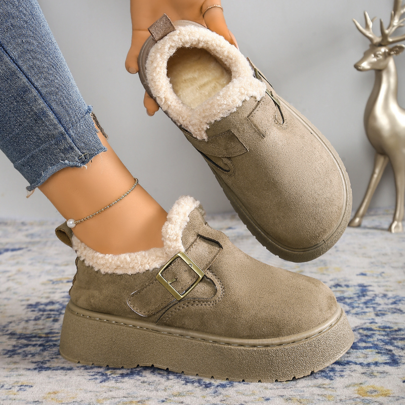 WARM COTTON THICK-SOLED WOMEN'S VELVET SHOES US1000-260KH