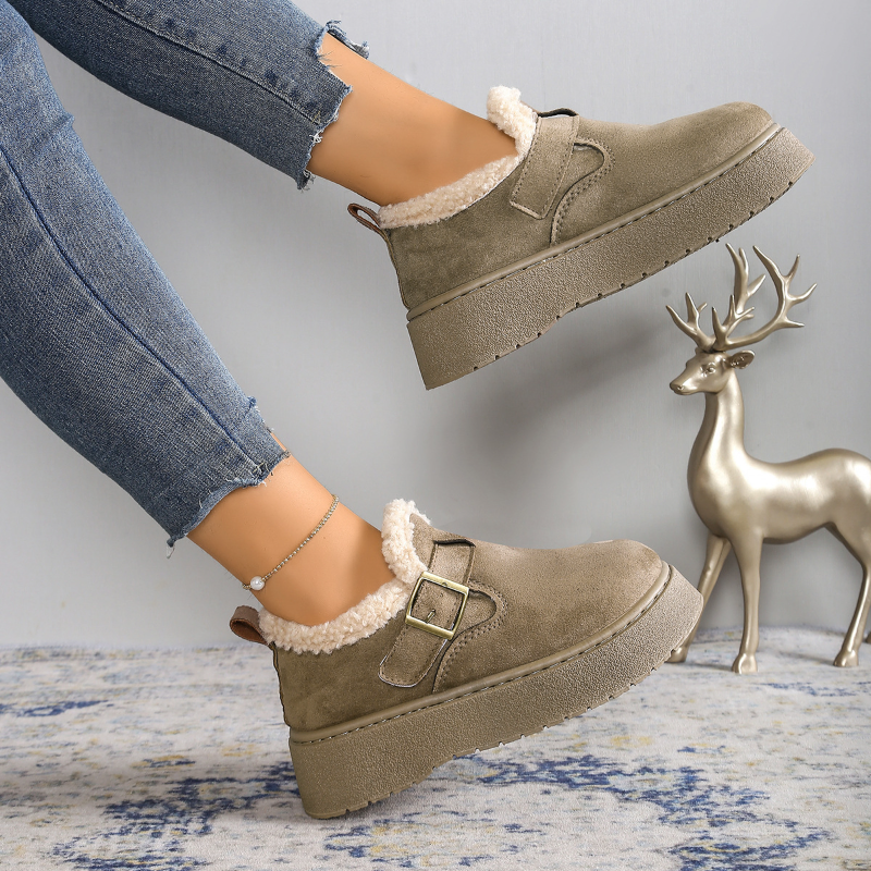WARM COTTON THICK-SOLED WOMEN'S VELVET SHOES US1000-260KH