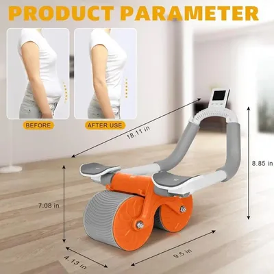 Automatic Rebound Abdominal Exercise Roller With Elbow Support