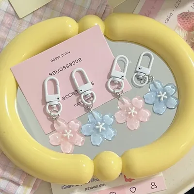 Colorful Cherry Blossom Keychain (3 Pc)