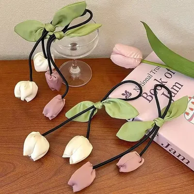 Tulip Flower Bow Design Hair Band (1 pc)