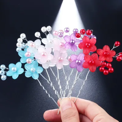Pearl Flower Design Hair Pin (2 pc)