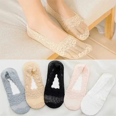 Fashionable Floral Lace Lightweight Socks (1 Pair)