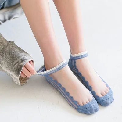 Transparent Fiberglass Spring Socks For Women's (1 Pair)