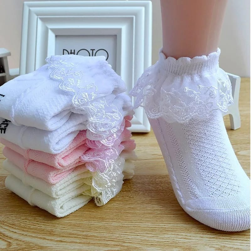 Adorable Baby Girl Lace Socks ( 1 Pair )