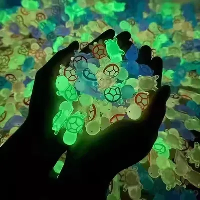 Resin Mini Luminous Turtles Glow in the Dark (10 Pc)