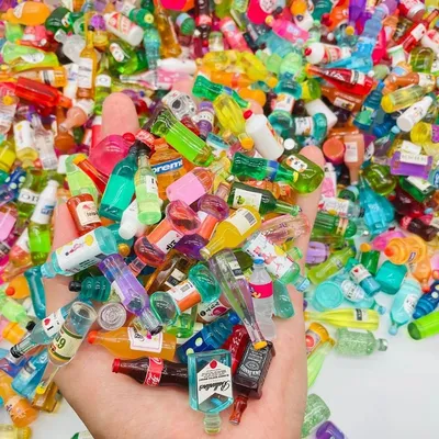 Mini Drink Water Bottle Resin (10 Pc)