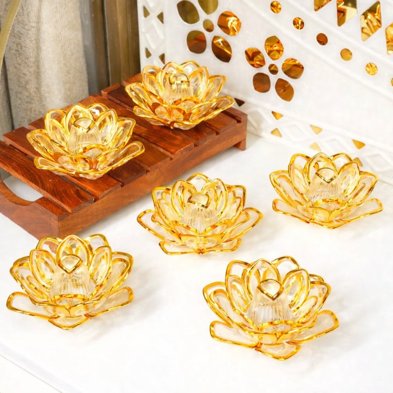 LED Lotus Flower Designed Lamp (1 Pc)
