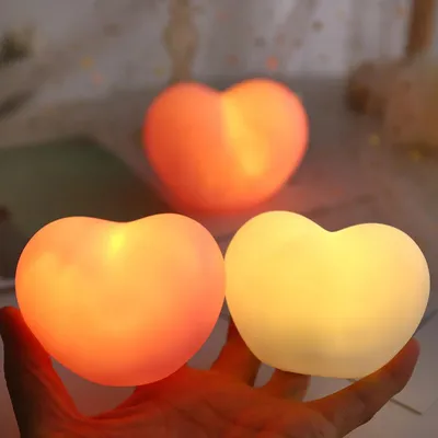 LED Small Night Light Heart Shaped ( 1 Pc)