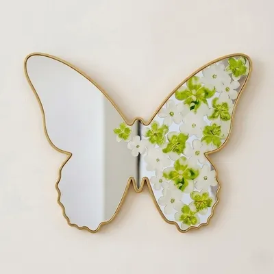Attractive Butterfly Wall Mirror Sticker ( 4 Pc) 