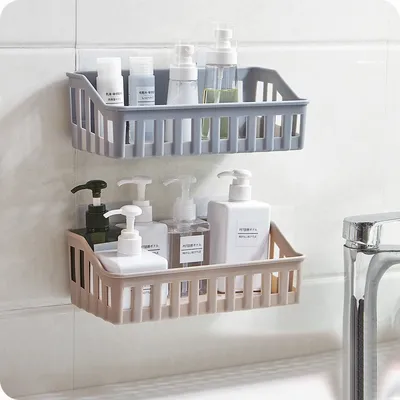 Adjustable Wall Mounted Washroom Shelves (1 Pc)