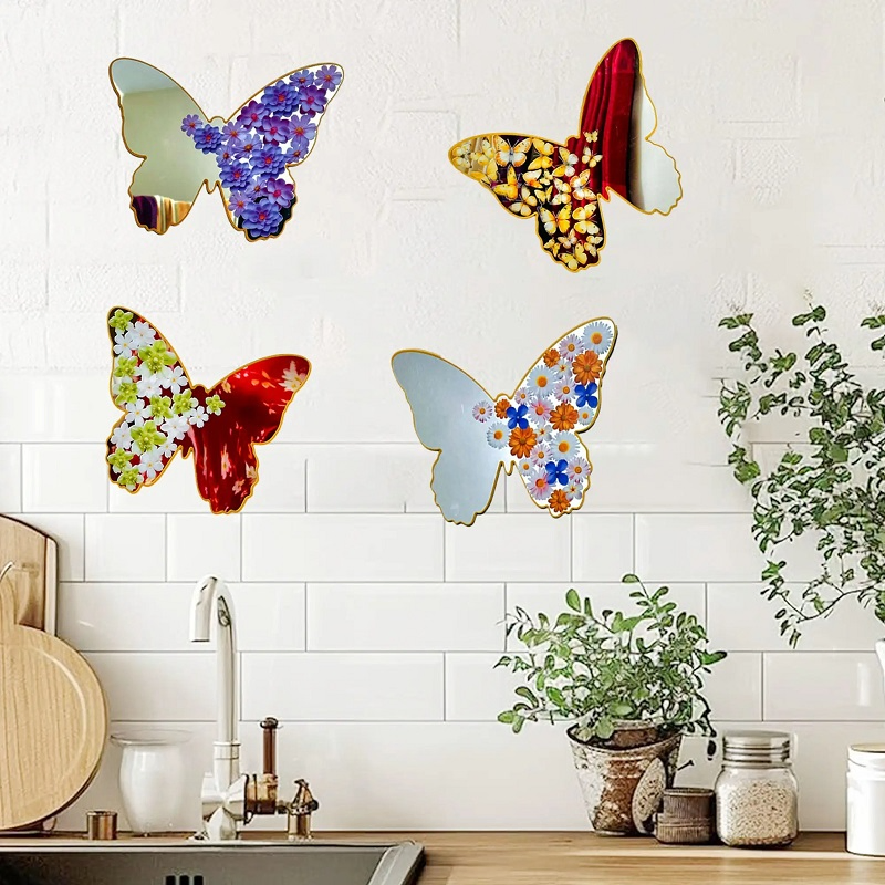 Attractive Butterfly Wall Mirror (1 Pc)