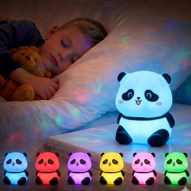 Multicolor Mini Panda Night Light (1 Pc)