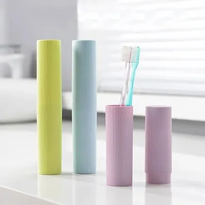 Portable Toothbrush & Travel Toothpaste Case (1 Pc)