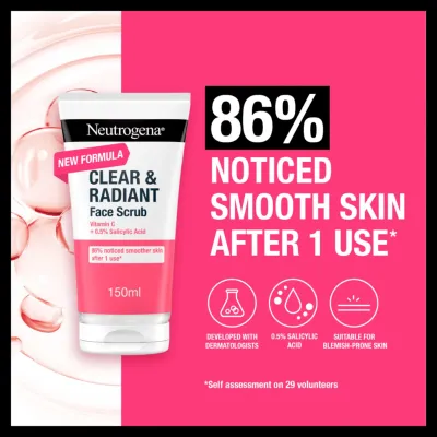 Neutrogena Clear & Radiant Face Scrub - 150ml	