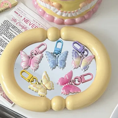 3 Pcs Cute Butterfly Keychain Pendant