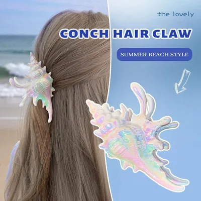 Sea Shell Acrylic Conch Hair Claw
