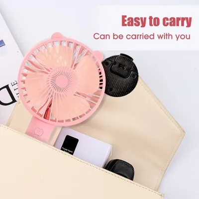 USB Rechargeable Cat Ears Portable Handheld Fan