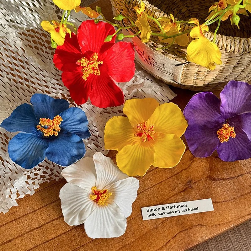 Tropical Artificial Flower Hair Clips 