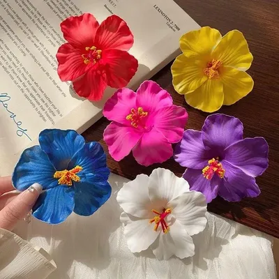 Tropical Artificial Flower Hair Clips 