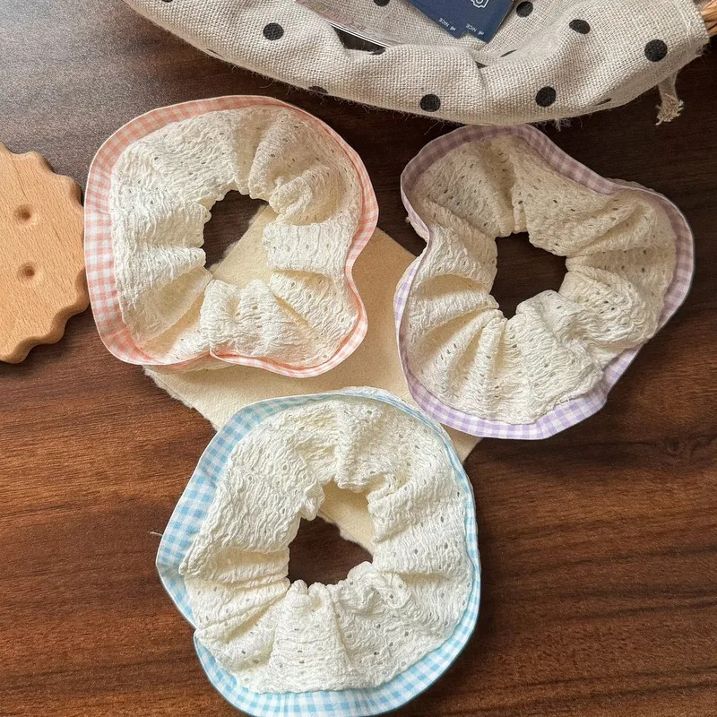 Korean Lace Decor Hair Scrunchies (2 Pcs)