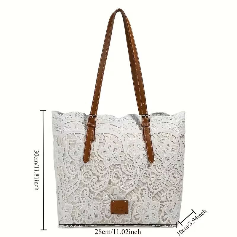 Women's Large Capacity Lace Tote Bag