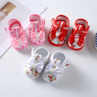 Floral Bowknot Casual Baby Shoes (1 Pair) 