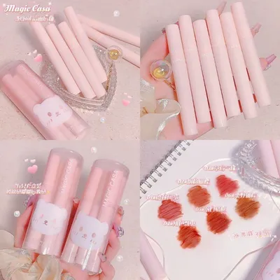 6 Pcs Magic Casa Lip Glaze Liquid Lipstick Set