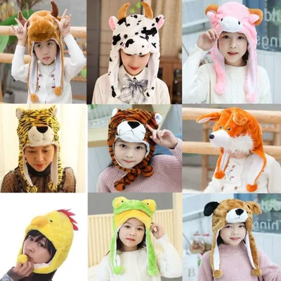 Cartoon Plush Animal Ears Hat 