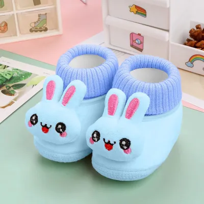 Cute Cartoon Rabbit Kids Winter Shoes 