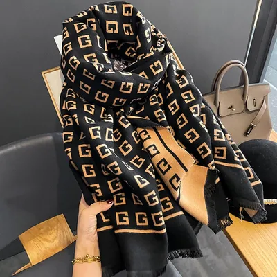 Soft Double-Sided Jacquard Print Winter Shawl